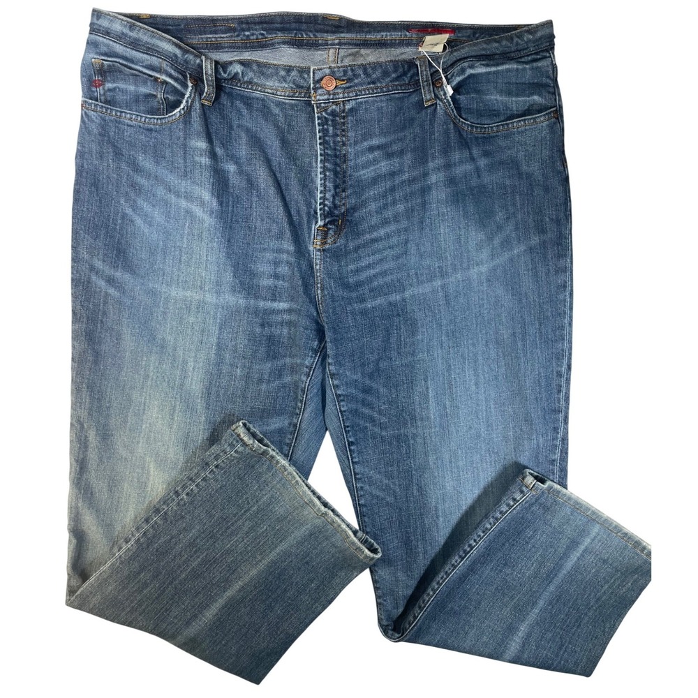Seven7 Jeans Womens Blue Straight Leg Medium Wash Denim‎ Size 24 Plus